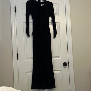 Cache Elegant Black Long Sleeve Jumpsuit